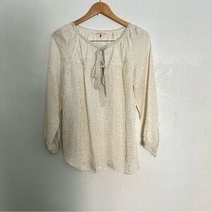 Rebecca Taylor leopard print blouse 100% silk